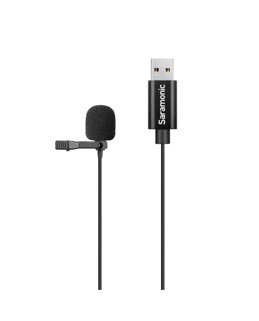 Imagem 0 de Microfone de lapela Saramonic SR-ULM10 com conexão USB-A 2M para computador - Preto