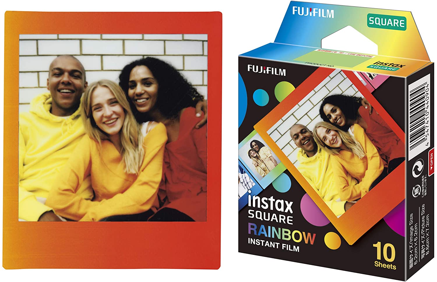 Papel Fotográfico Fujifilm Instax Square Rainbow para Cámaras Instax Square - 10 Unidades Multicolor-2