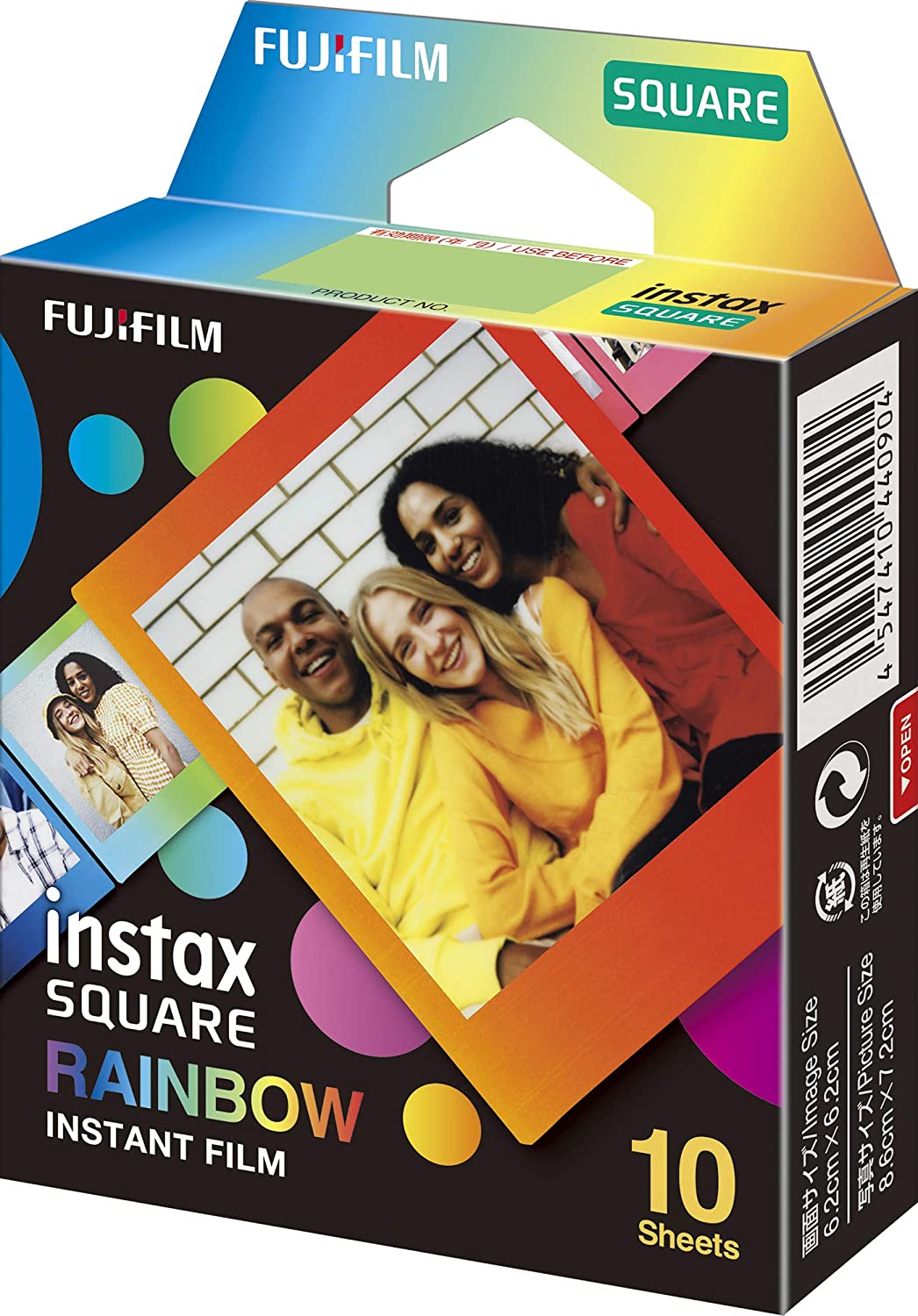 Papel Fotográfico Fujifilm Instax Square Rainbow para Cámaras Instax Square - 10 Unidades Multicolor-3