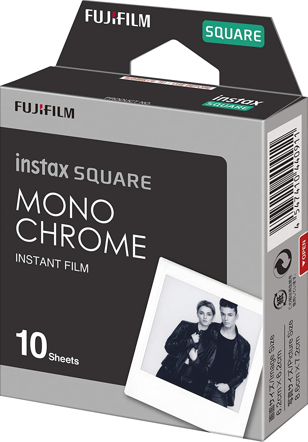 Papel Fotográfico Fujifilm Instax Square Monocromo - 10 unidades Preto-2