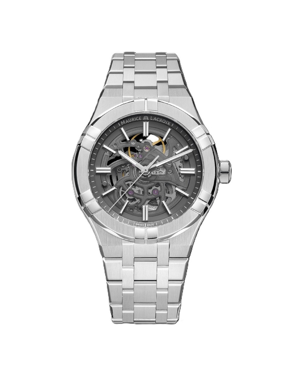 Relógio Aikon Skeleton AI6008-SS002-0301 Automático de Aço Prata-1