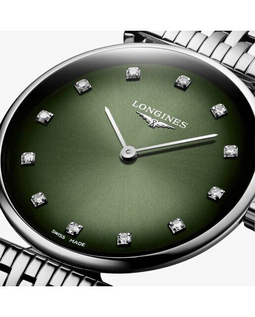 Relógio em Aço com Mostrador de Diamante Verde La Grande Classique L4.512.4.92.6 3