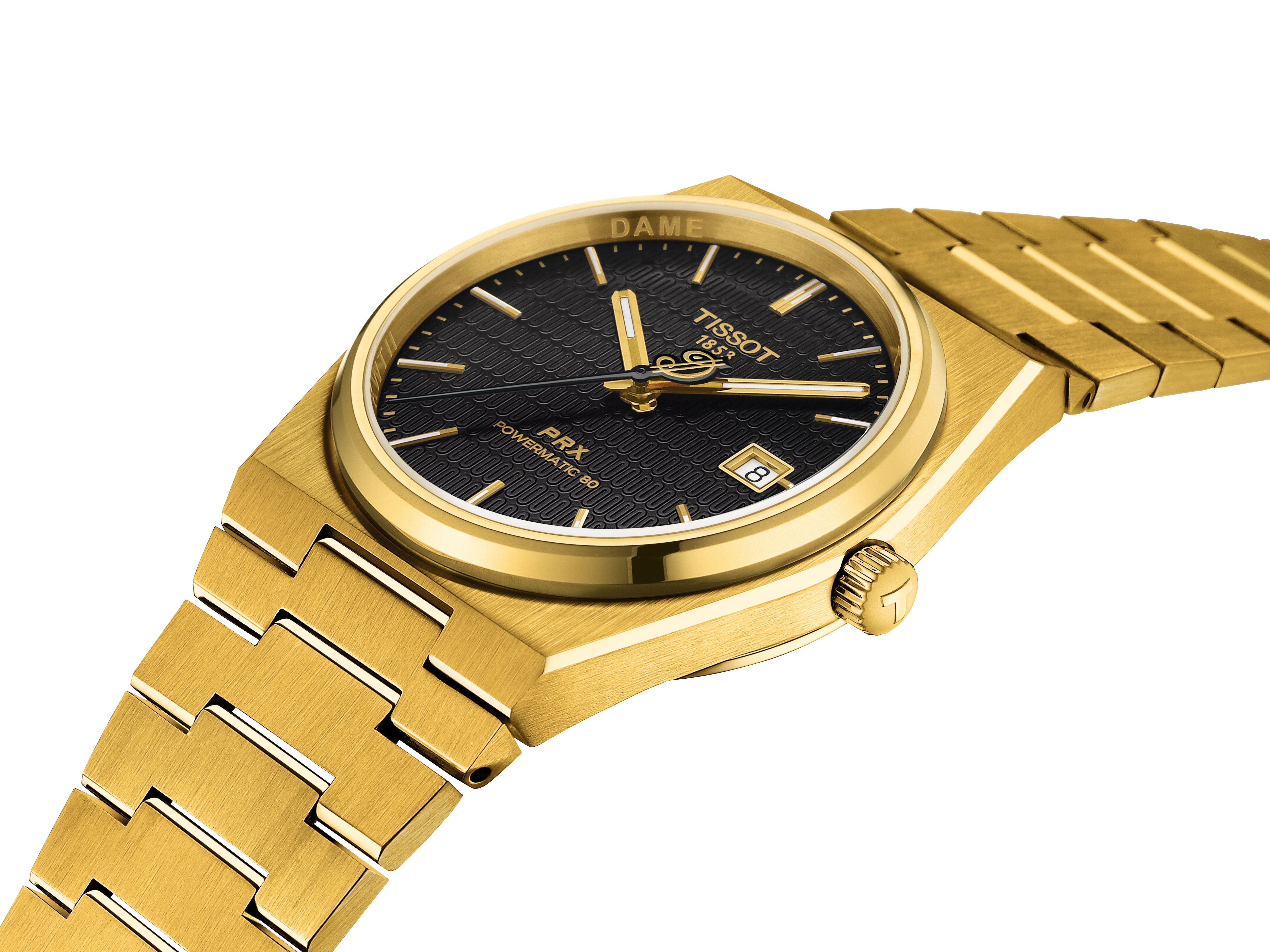 Relógio com caixa de aço inoxidável com revestimento PVD dourado 2