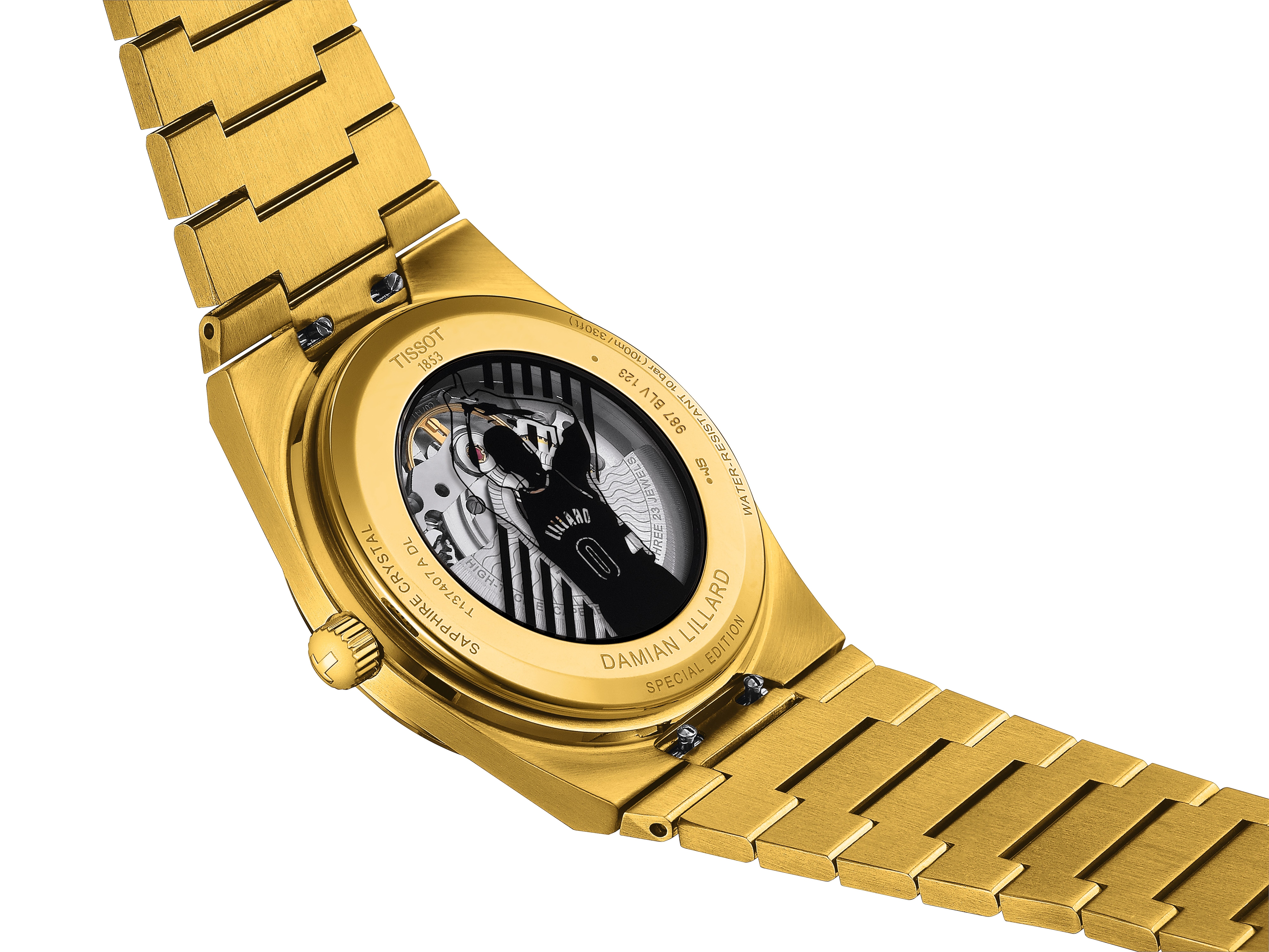 Relógio com caixa de aço inoxidável com revestimento PVD dourado 3