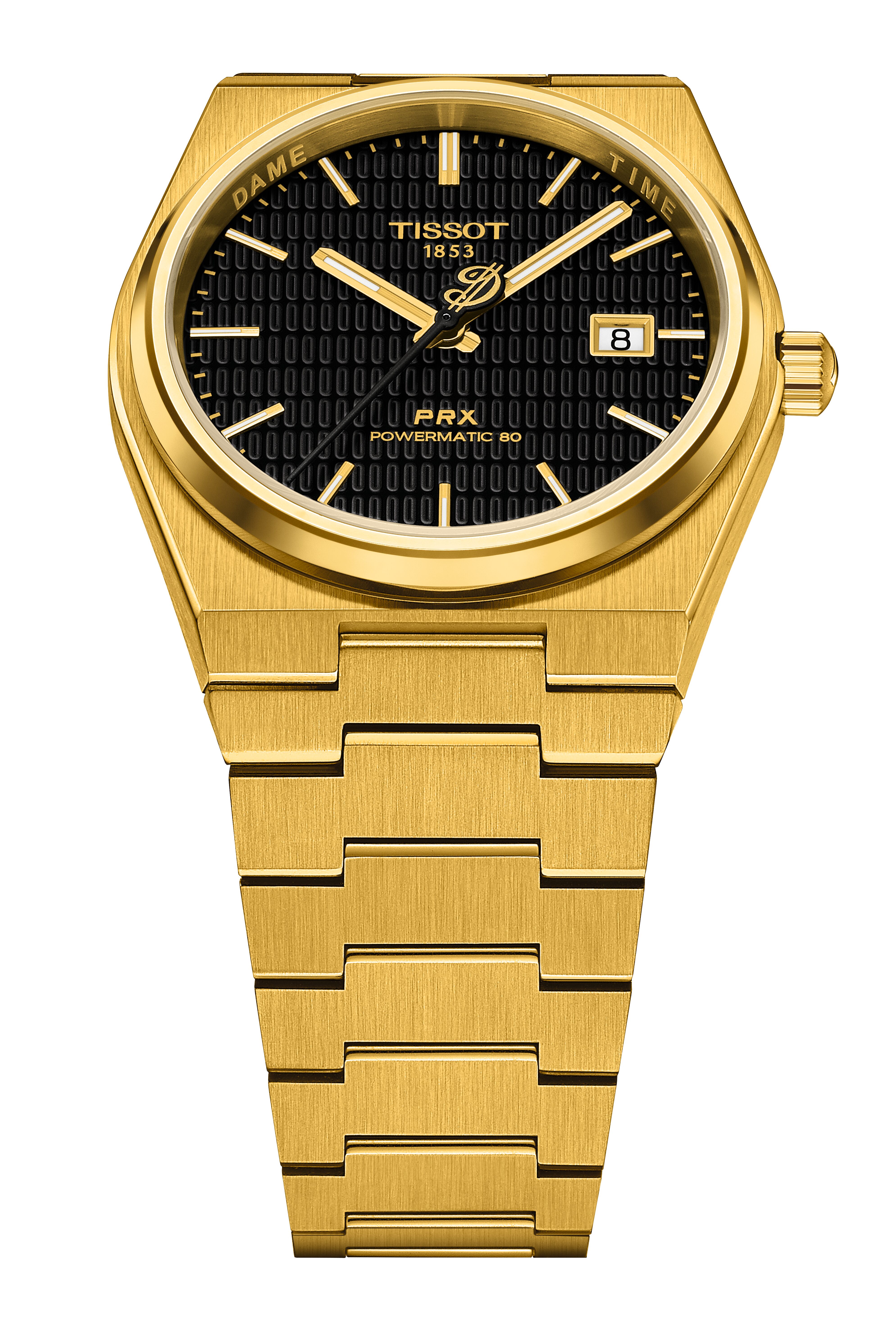 Relógio com caixa de aço inoxidável com revestimento PVD dourado 4