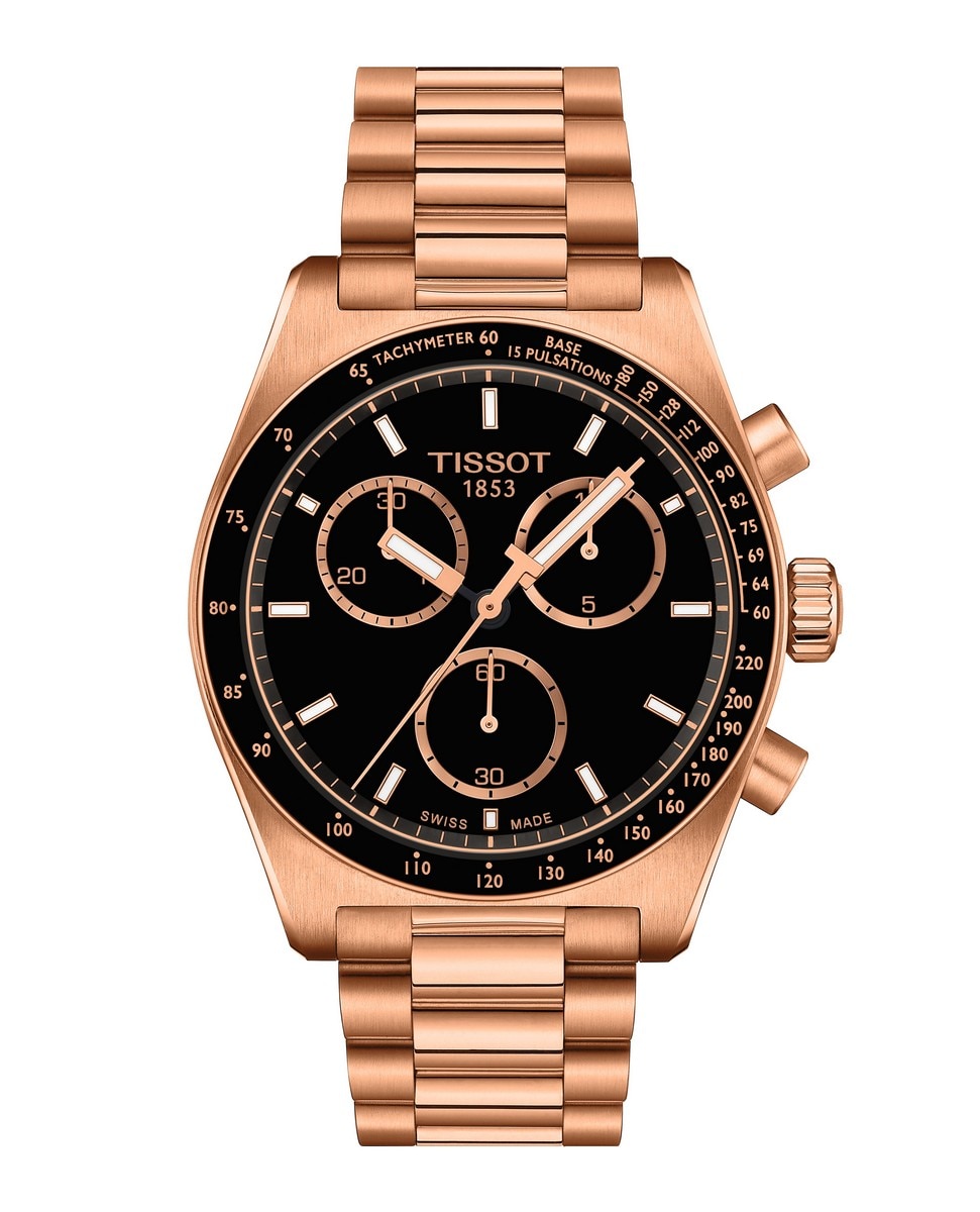 Relógio com caixa de aço inóxidável 316L com revestimento PVD dourado rosa 1