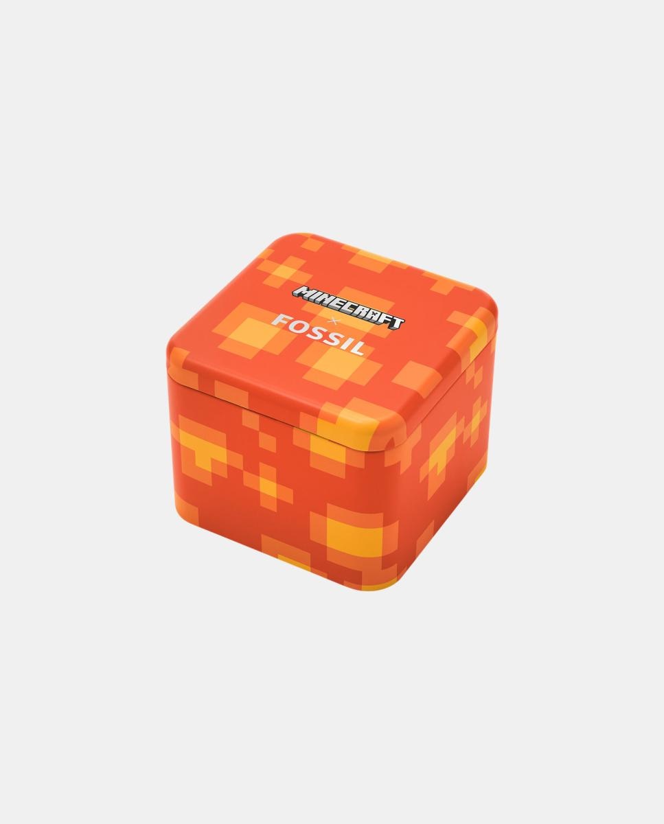 Relógio cronógrafo edição limitada Minecraft LE1251 Laranja-5
