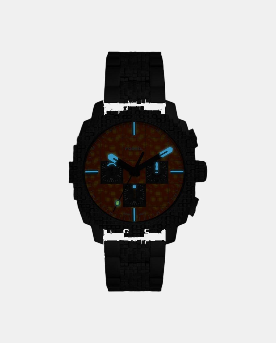 Relógio cronógrafo edição limitada Minecraft LE1251 Laranja-7