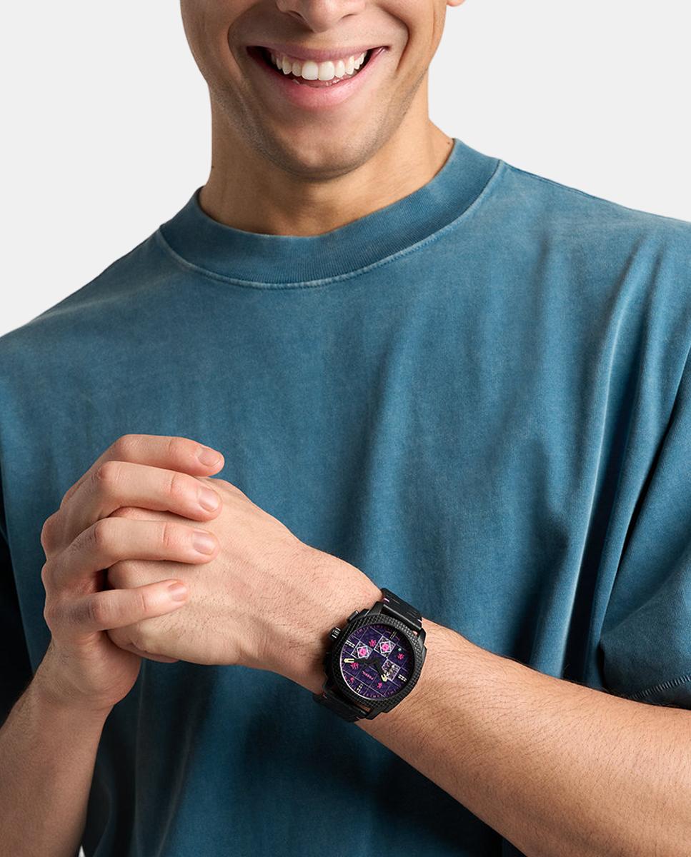 Relógio cronógrafo edição limitada Minecraft LE1252 Roxo-8