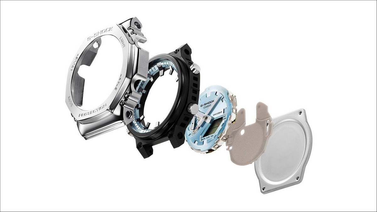 Relógio G-Shock GM-2110D-3AER de Aço Prata-2