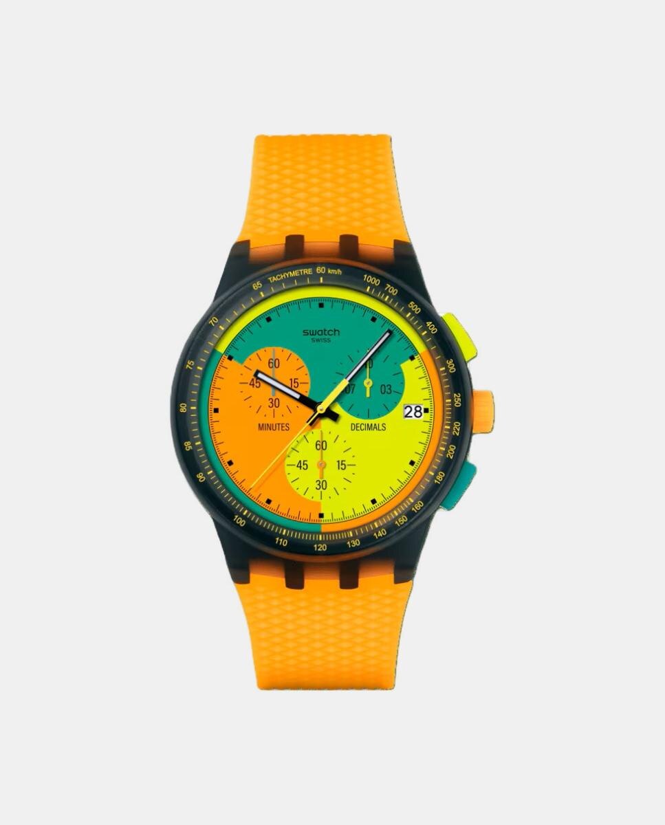 Relógio Neon SUSB422 de Silicone - Preto Preto-1