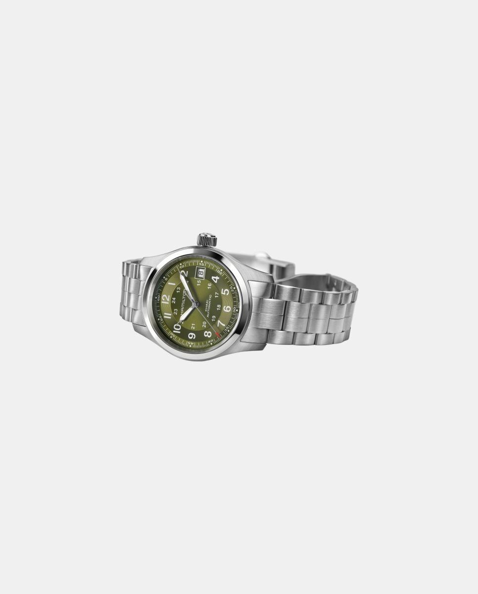 Relógio Homem, Automático, mostrador verde, bracelete em aço 2