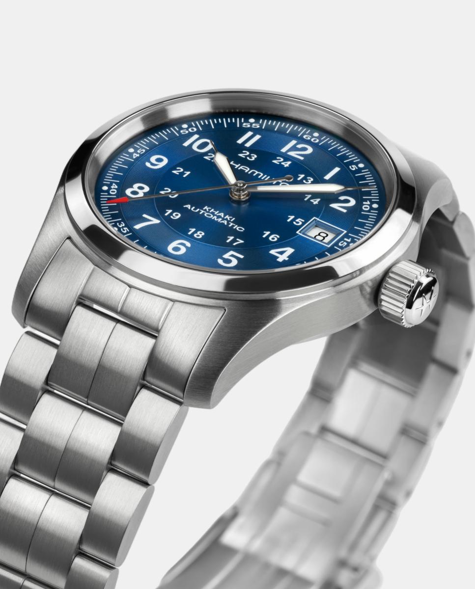 Relógio Homem, Automático, mostrador azul, bracelete em aço 4