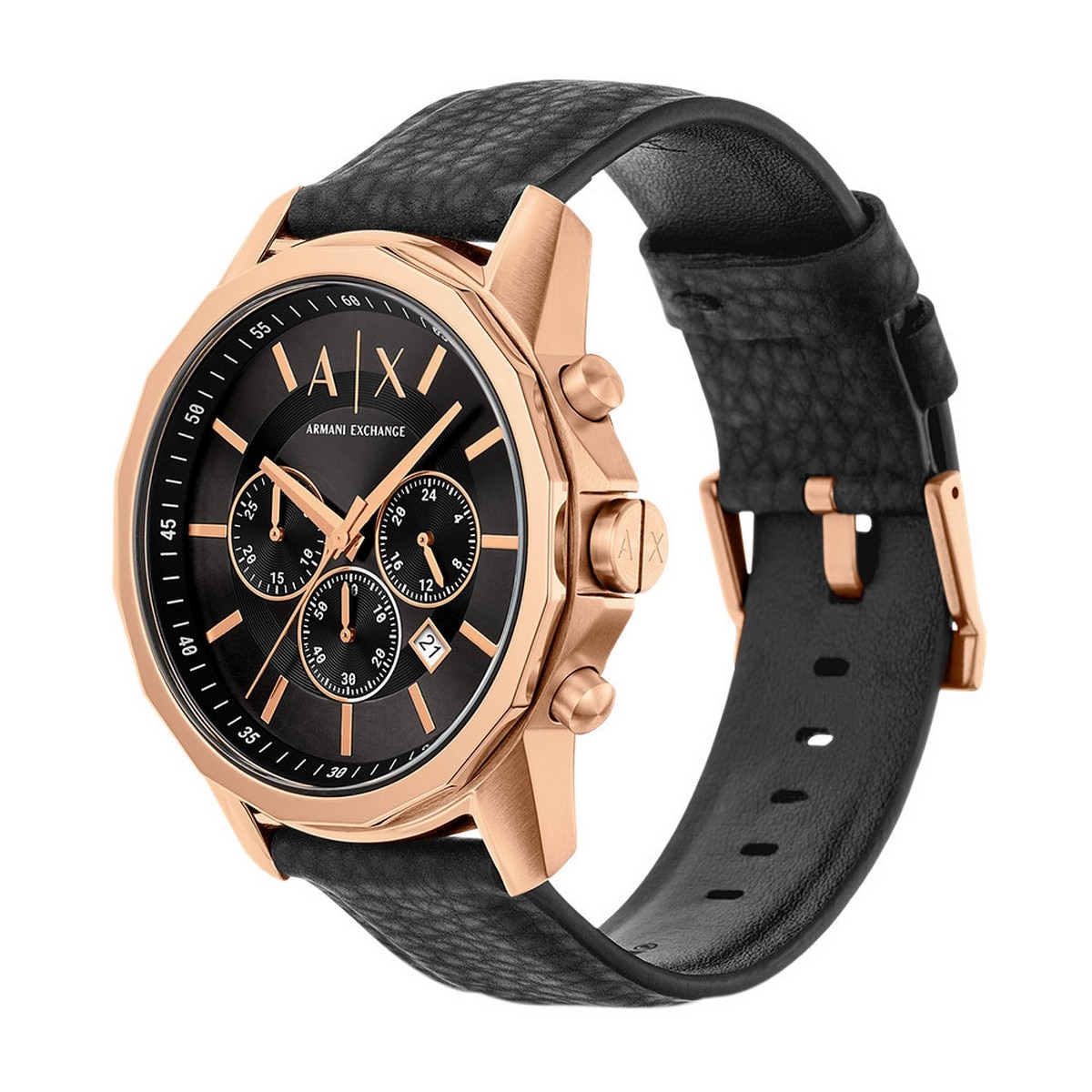 Relógio Exchange AX1769 de Silicone - Preto Preto-2