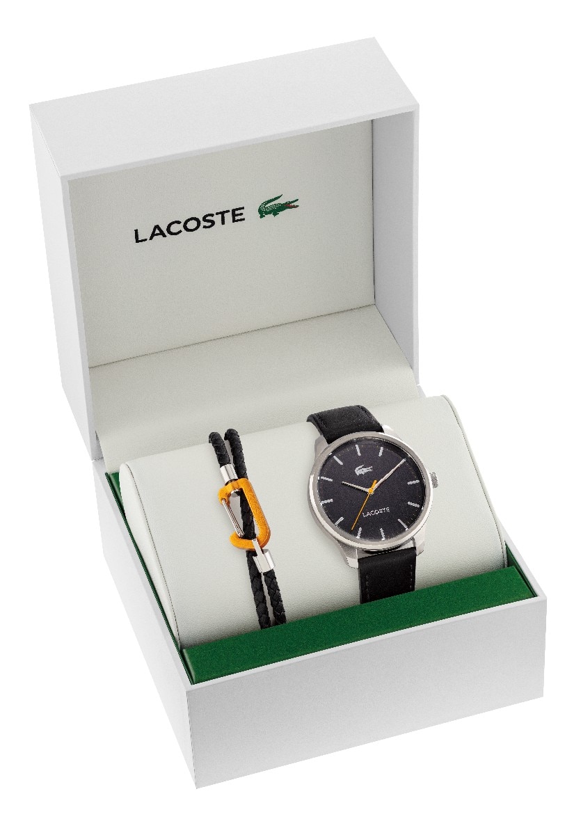 Gift Set Relógio Lisboa em Aço com Pulseira Preto-2