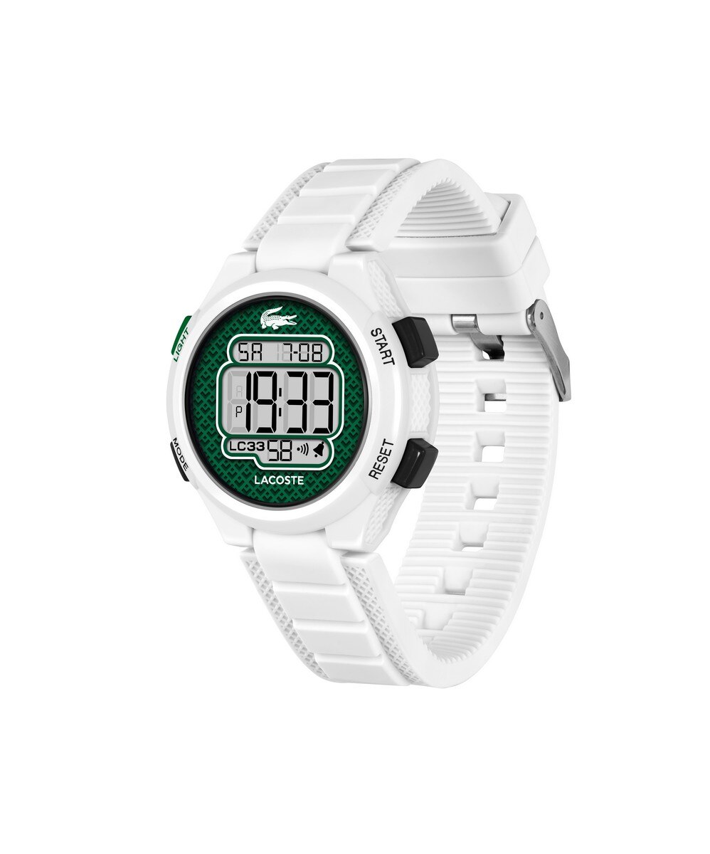 Relógio Infantil LC33 de Silicone - Branco Verde-3