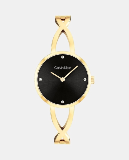 Imagem 0 de Relógio Sculpted Embrace 25100059 de Aço - Dourado