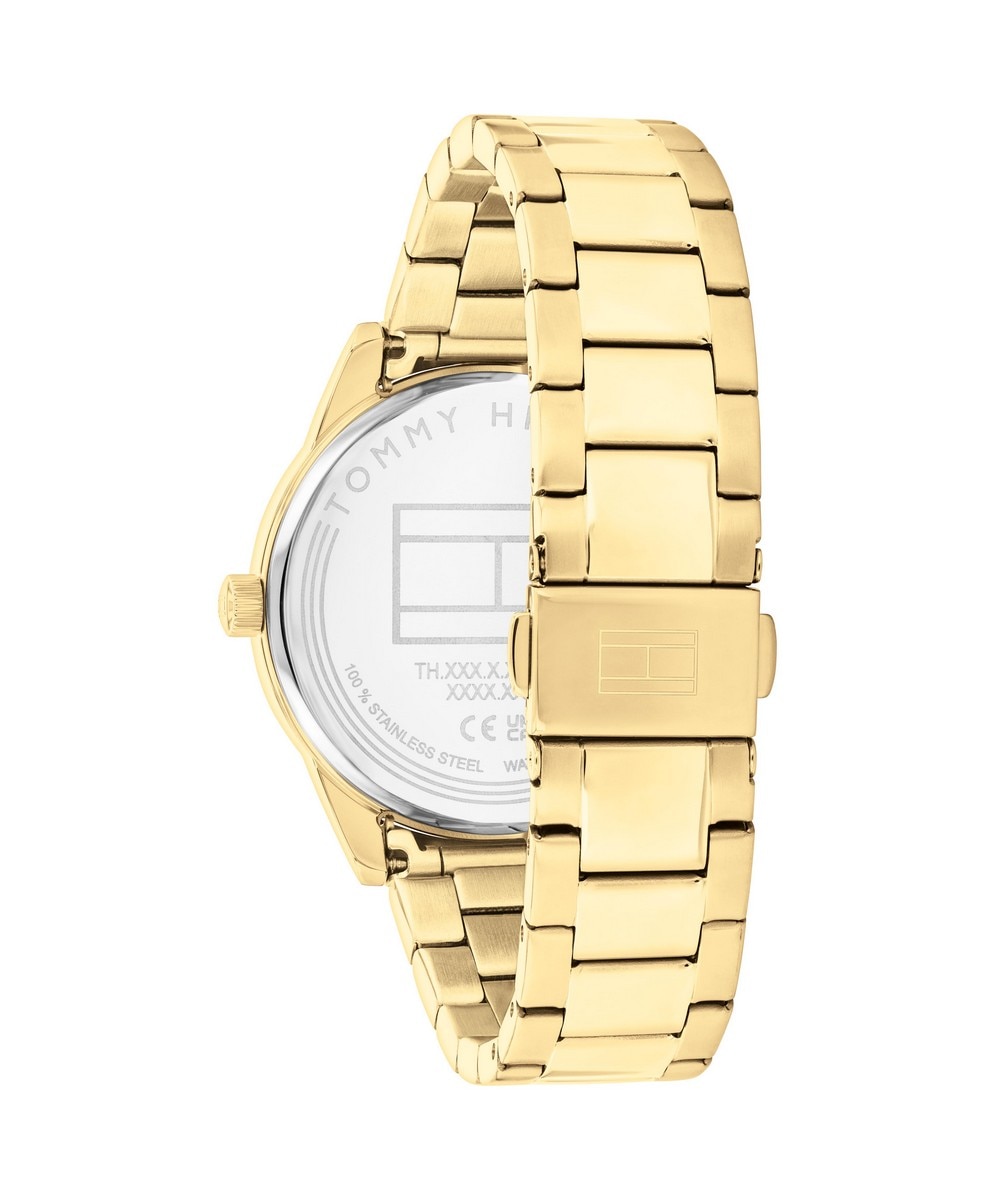 Relógio Multifunções Aço Dourado 3