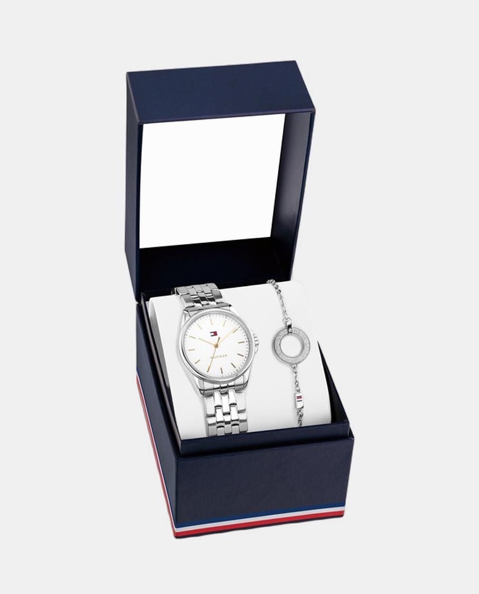 Gift Set Relógio e Pulseira Aço 1