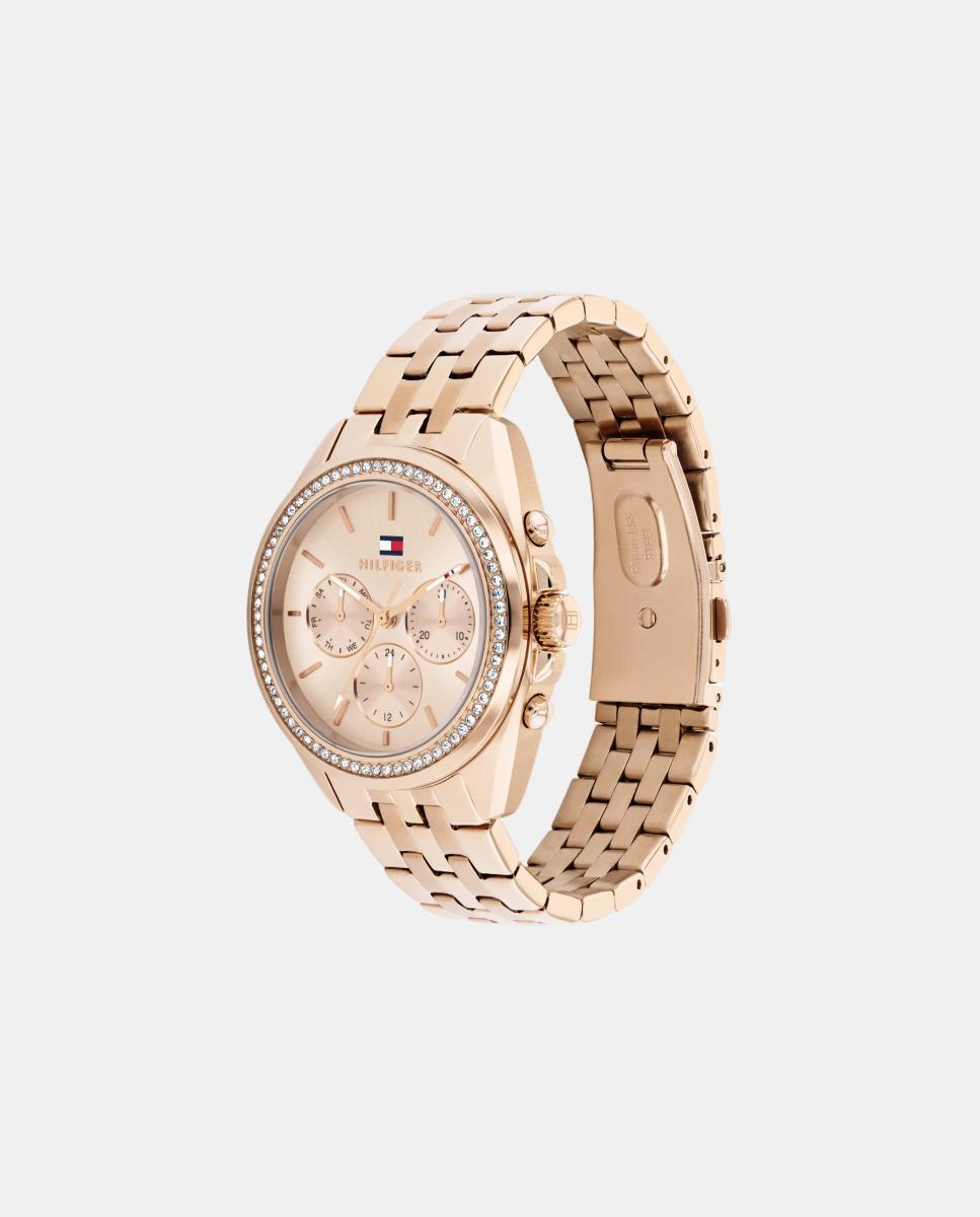 Relógio Multifunções Aço e Cristais 2