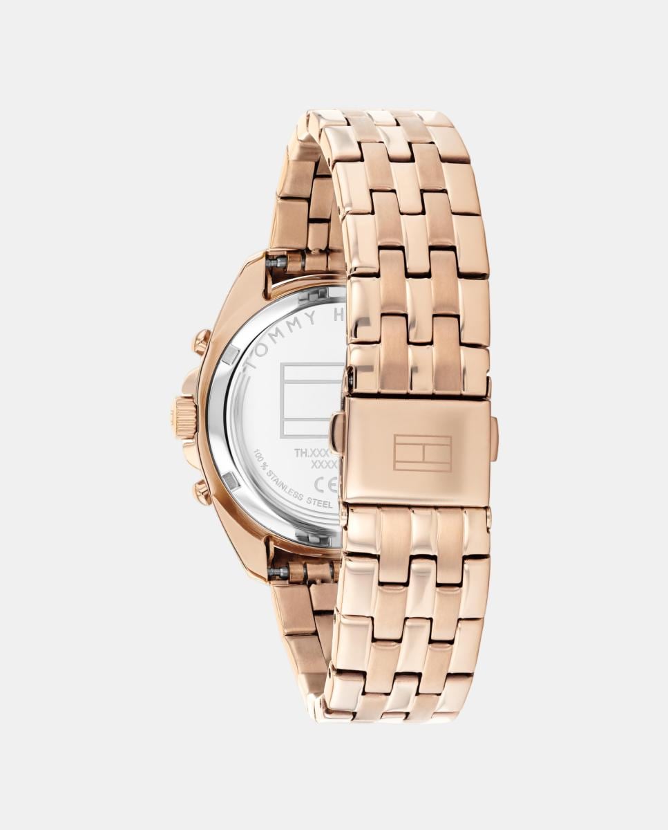 Relógio Multifunções Aço e Cristais 3