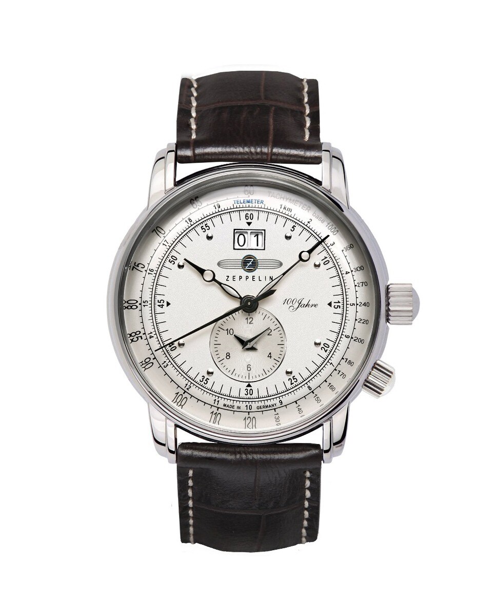 Relógio Zeppelin 100 Years Zeppelin ED.1  Bracelete Pele - Castanho 1