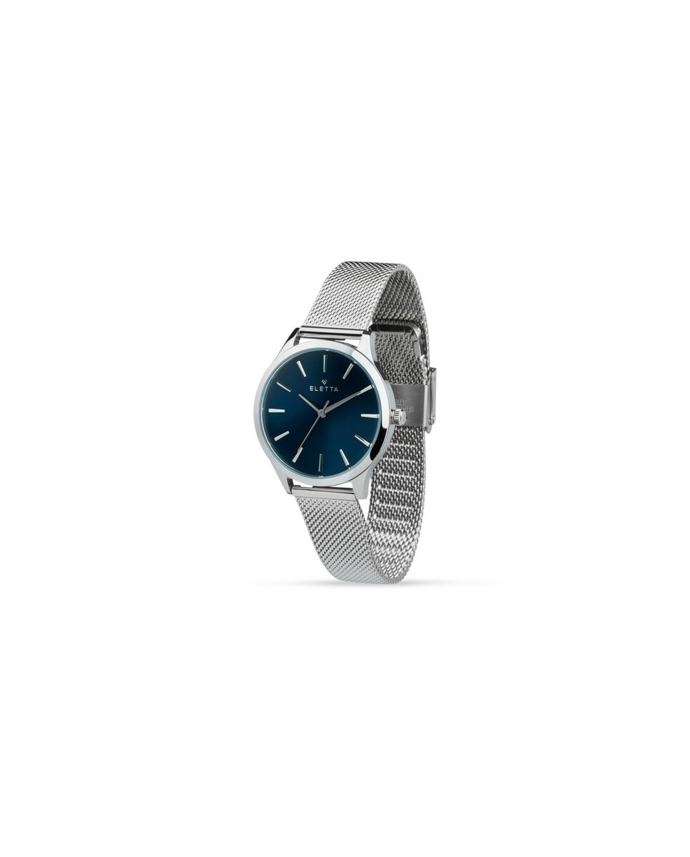 Relógio ELETTA Aço 34, Azul, Brac Mesh 2