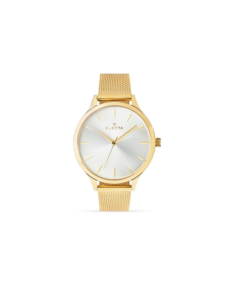 Imagem 0 de Relógio ELETTA Gold 38, Branco, Bracelete Mesh GP