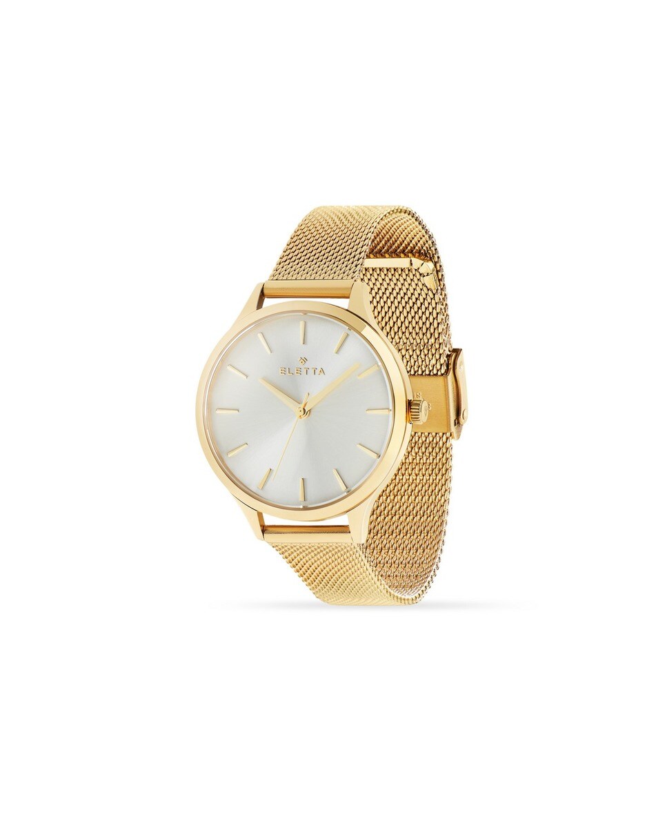 Relógio ELETTA Gold 38, Branco, Bracelete Mesh GP 2