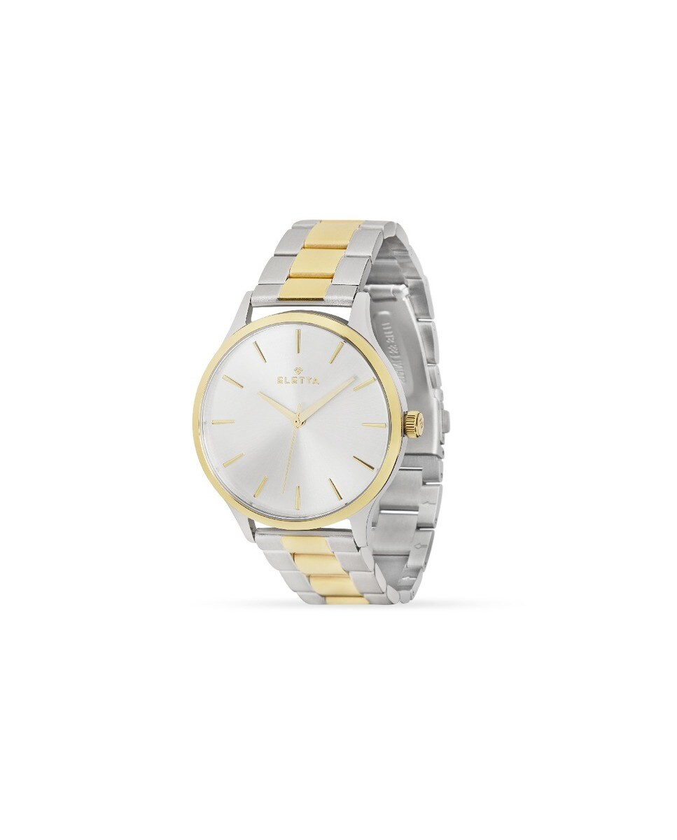 Relógio ELETTA Relógio New Classic Gold & Steel 2