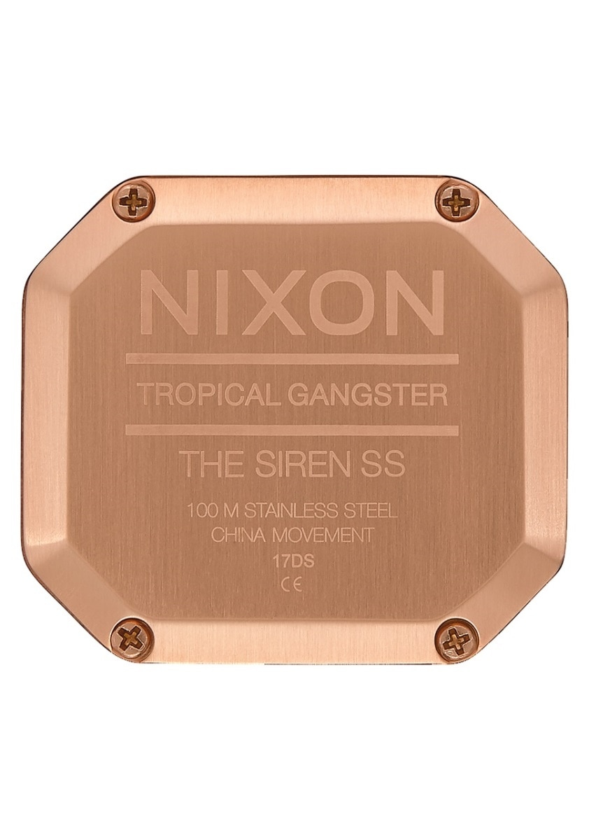 Relógio Nixon Siren SS Bracelete Borracha - Preto e Dourado Ouro-4