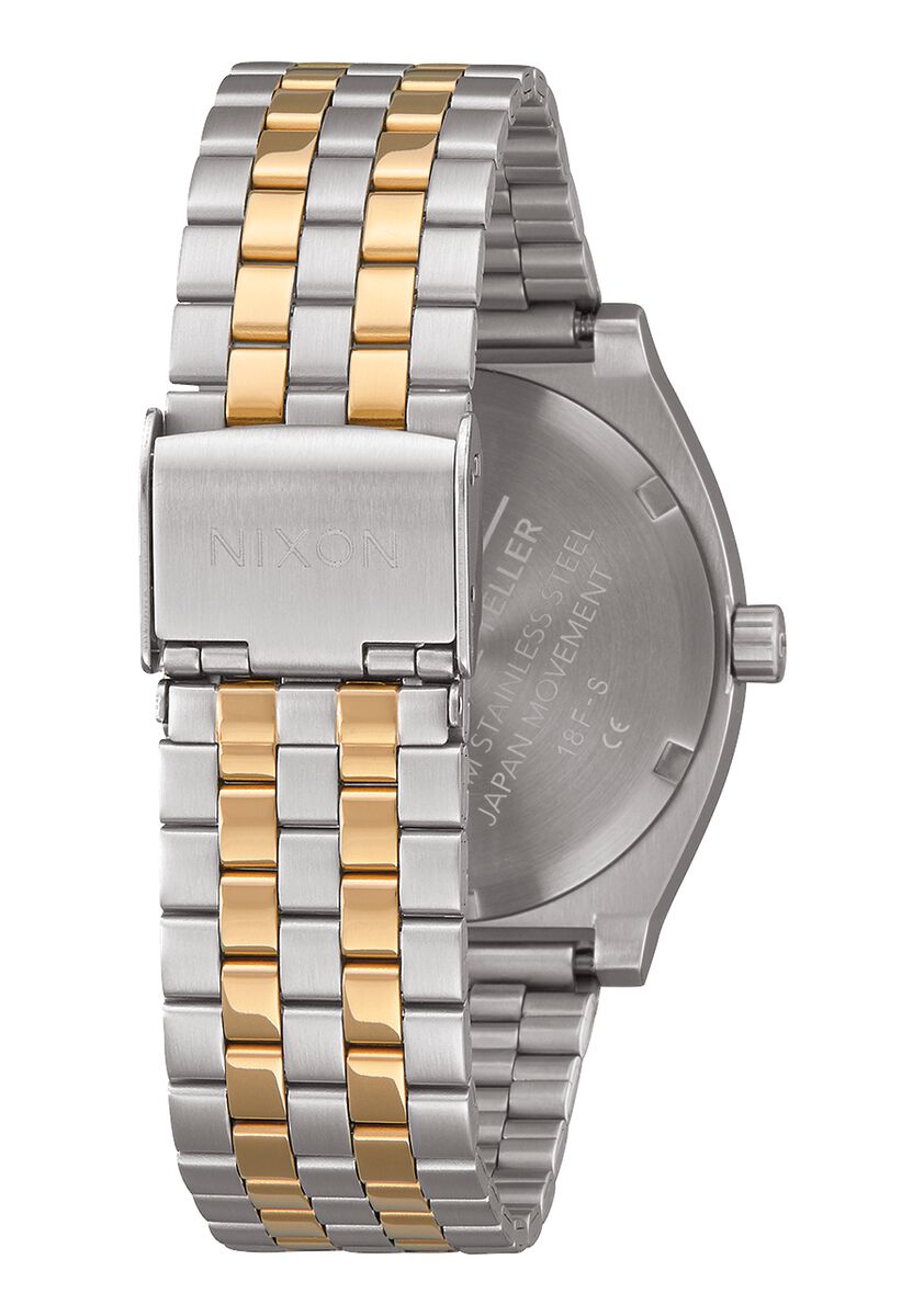 Relógio Nixon Time Teller Bracelete Aço - Prateado e Dourado Ouro-3