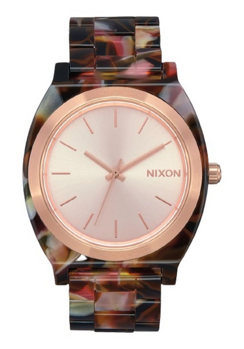 Relógio Time Teller Acetate Rose Gold / Pink Tortoise Nixon 1