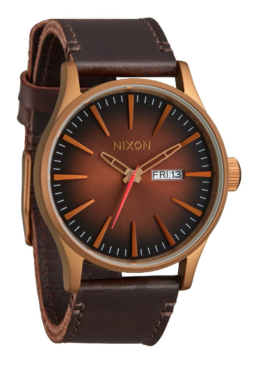 Relógio Sentry Leather- Bronze/Preto Bronze-2