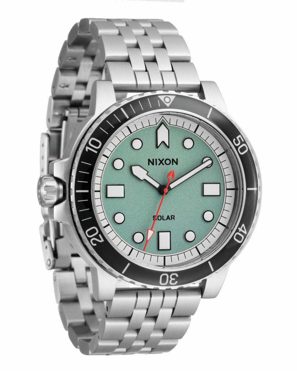 Relógio Nixon Stinger 44 Bracelete Aço - Prateado/Jade/Branco Prateado-2