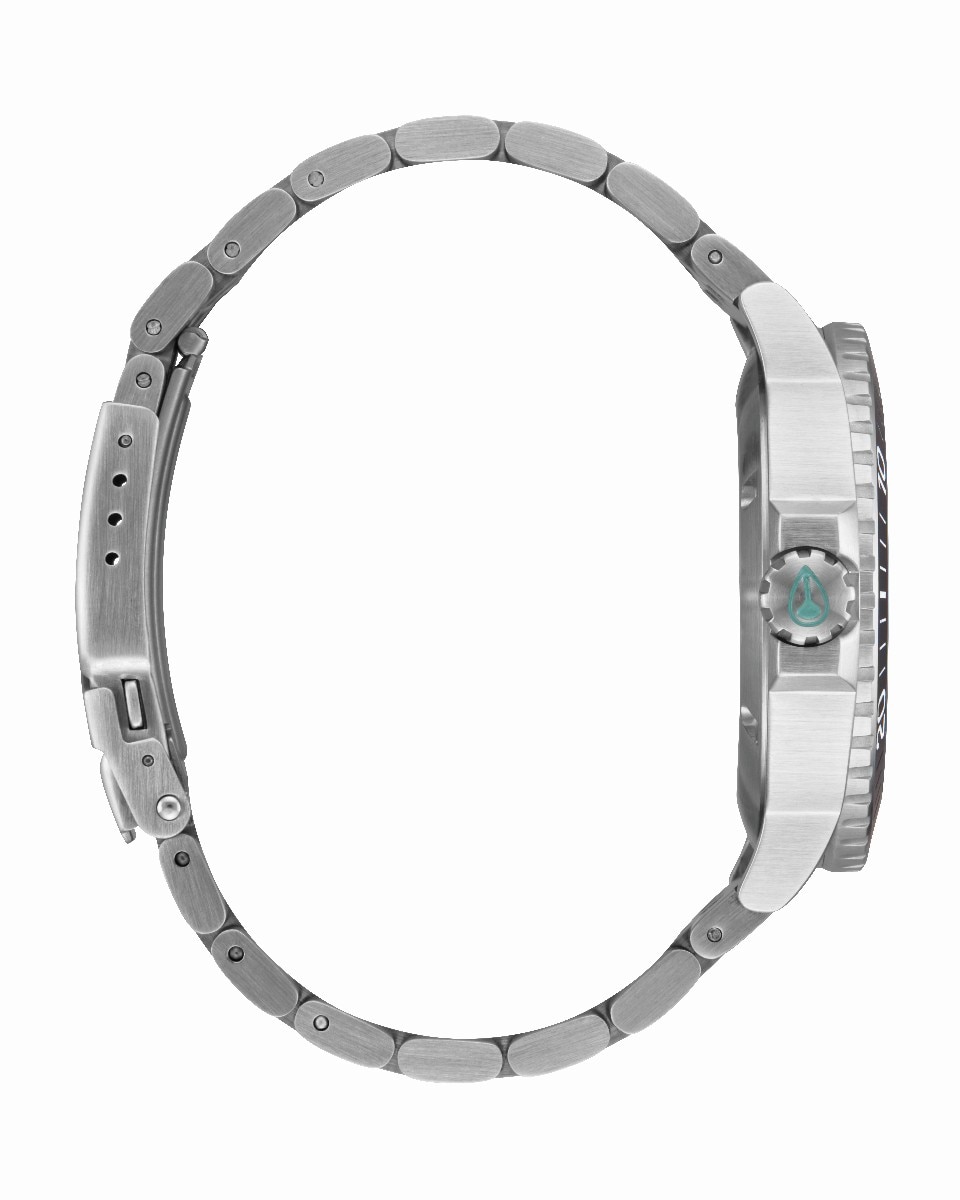 Relógio Nixon Stinger 44 Bracelete Aço - Prateado/Jade/Branco Prateado-3