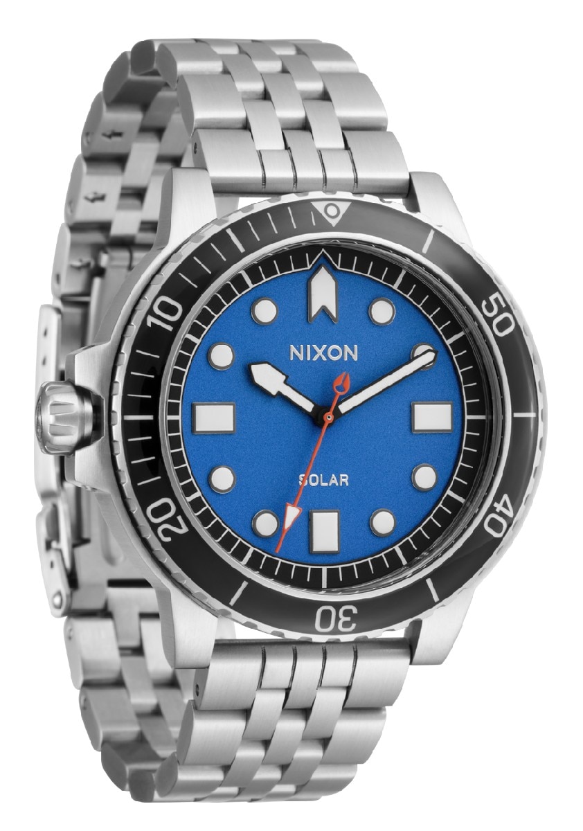 Relógio Nixon Stinger 44 Bracelete Aço - Prateado/Azul/Preto Prateado-2