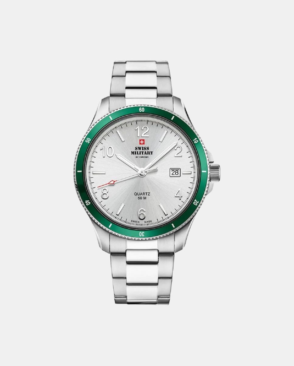 Relógio Swiss Military Quartz SM34101.05 Prata-1