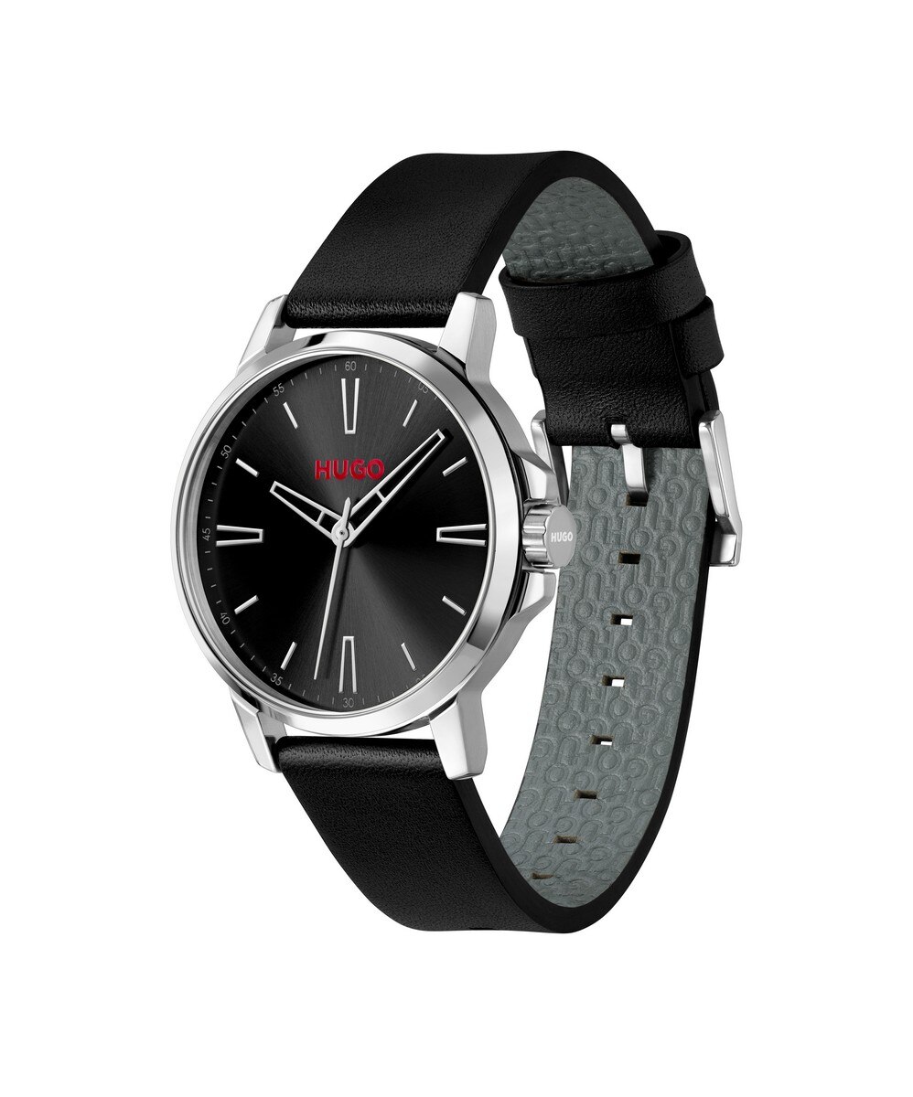 Relógio em Pele Smooth Black 3