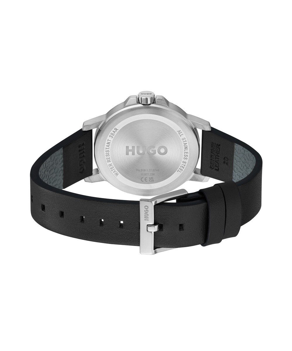 Relógio em Pele Smooth Black 4