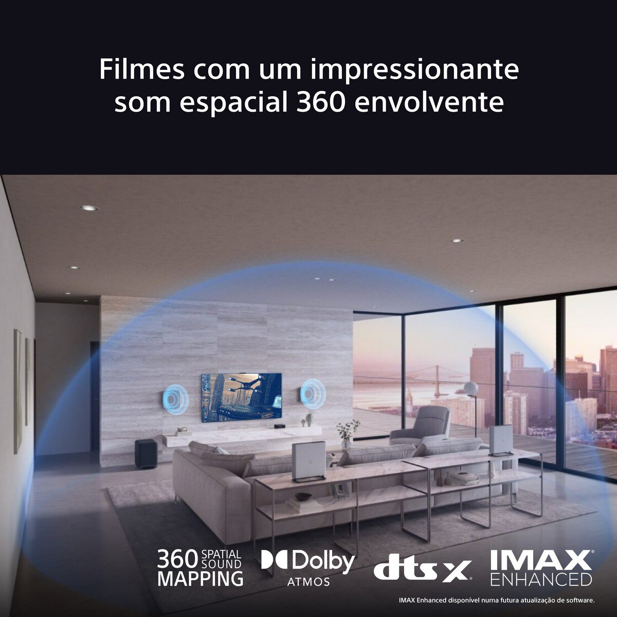 Home Cinema Sony BRAVIA Theatre Quad, 16 canais, Dolby Atmos, Wi-Fi, Bluetooth, 360 Spatial Sound Mapping Cinzento-3