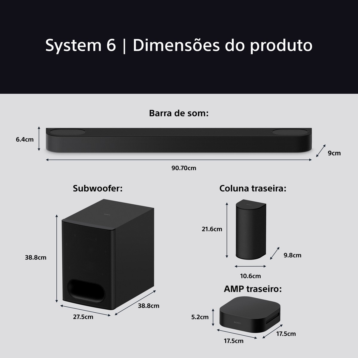 Sistema de Cinema em Casa Sony BRAVIA Theatre System 6 Sony HT-S60 Preto-12