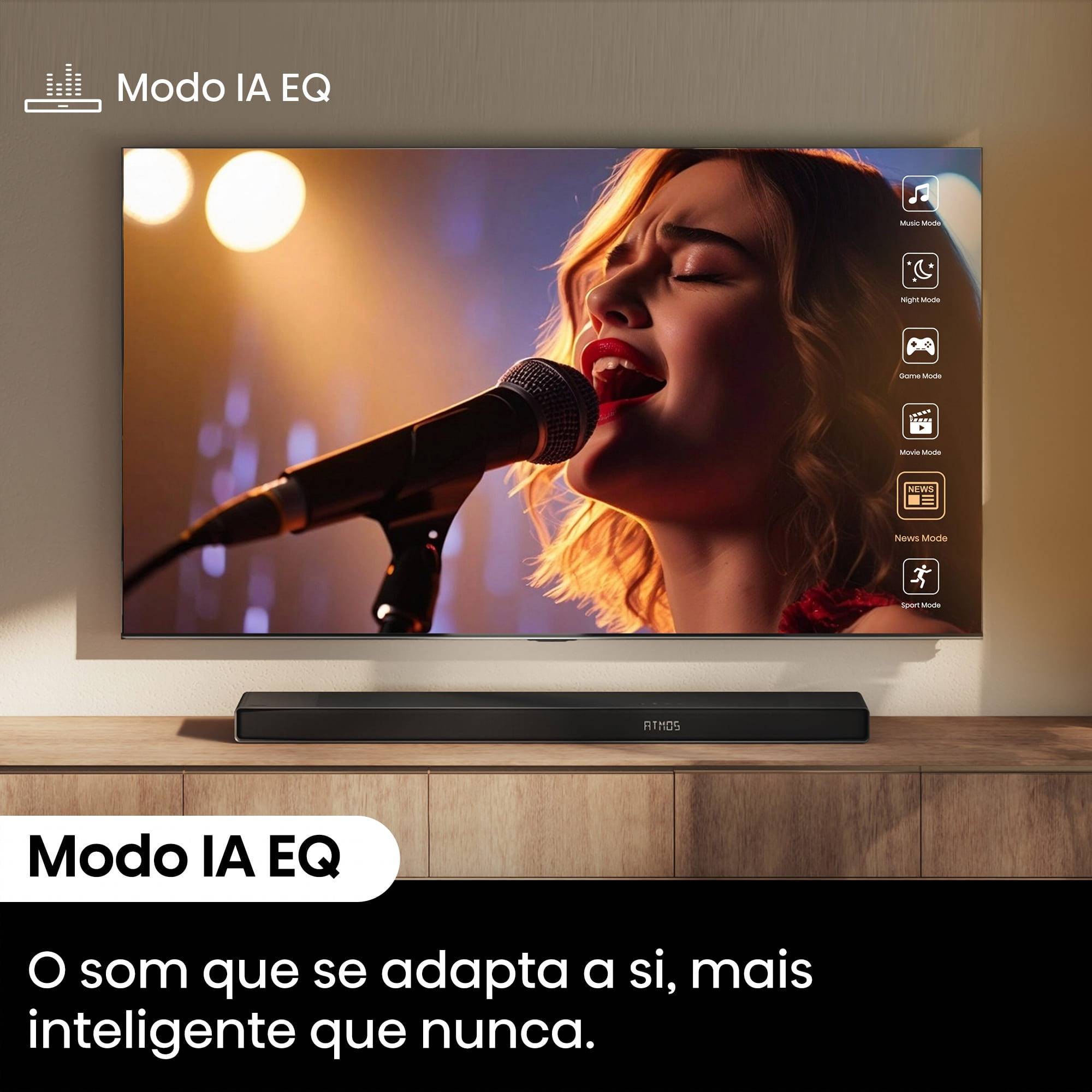 Barra de Som Hisense AX5140Q, Dolby Atmos 5.1.4, 600W, Subwoofer Sem Fios com Colunas Traseiras Preto-6