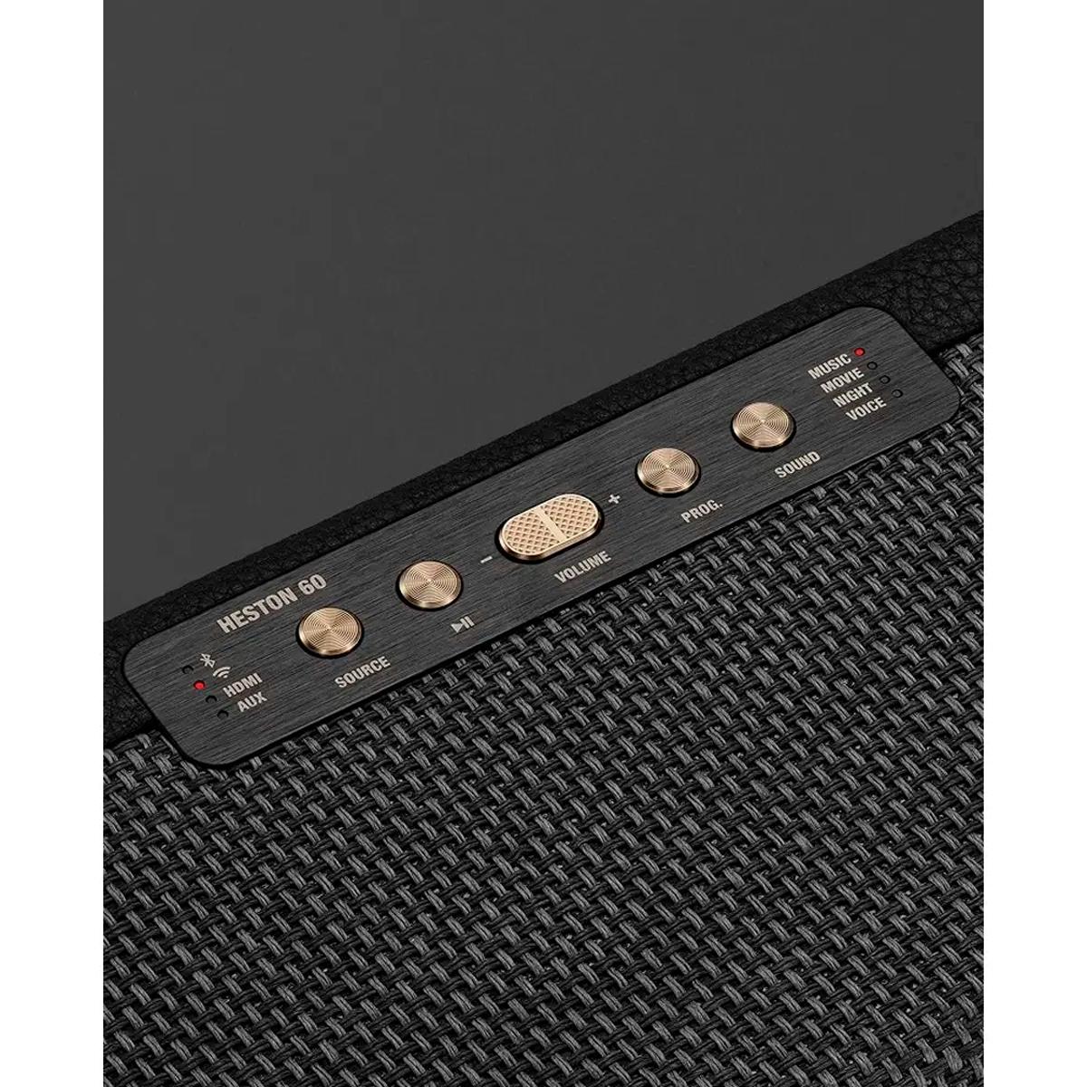 Barra de Som Soundbar Marshall Heston 60 5.1 Canais 56W Bluetooth 5.3 Dolby Atmos Preto-3