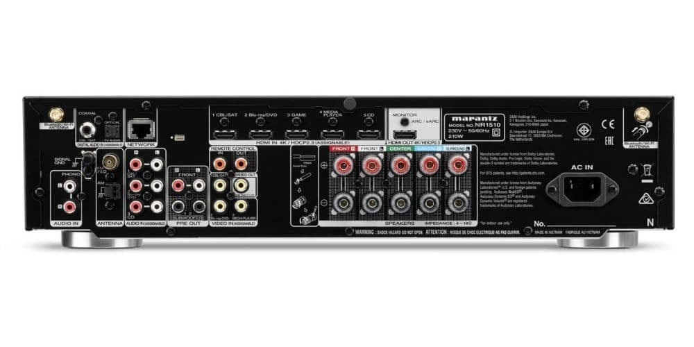 Receptor AV Marantz NR1510 5.2 com Bluetooth, WLAN e HEOS - Preto Preto-3