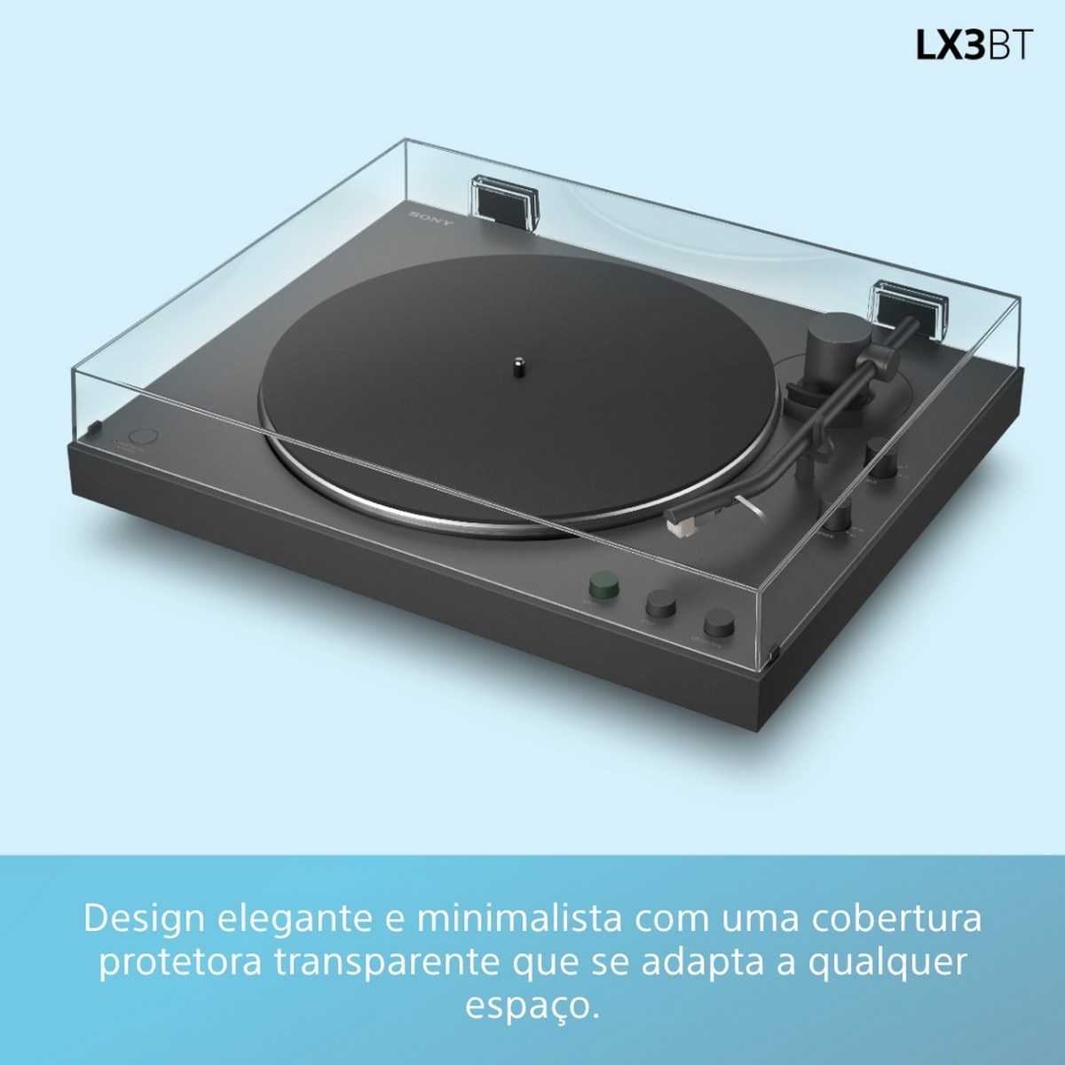 Gira-discos Sony PS-LX3BT Bluetooth e Compatibilidade com Qualcomm aptX Preto-4