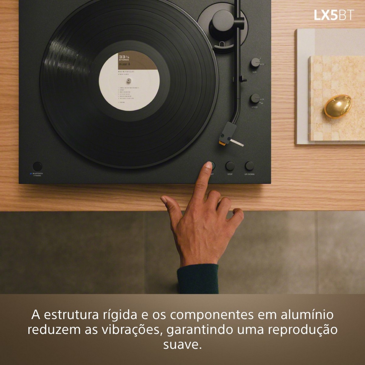 Gira-discos Sony PS-LX5BT Integração Hi-Fi Perfeita, Compatibilidade com Qualcomm aptX Preto-9