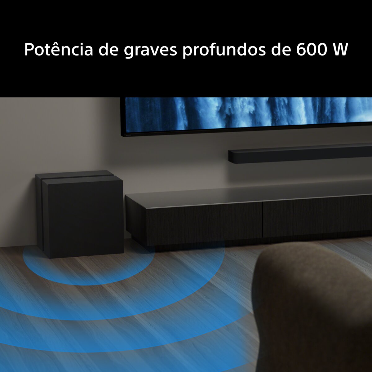 Subwoofer Premium sem Fios Sony Bravia Theatre Sub 9: 600 W, Som Envolvente, Dolby Atmos, DTS:X Preto-2