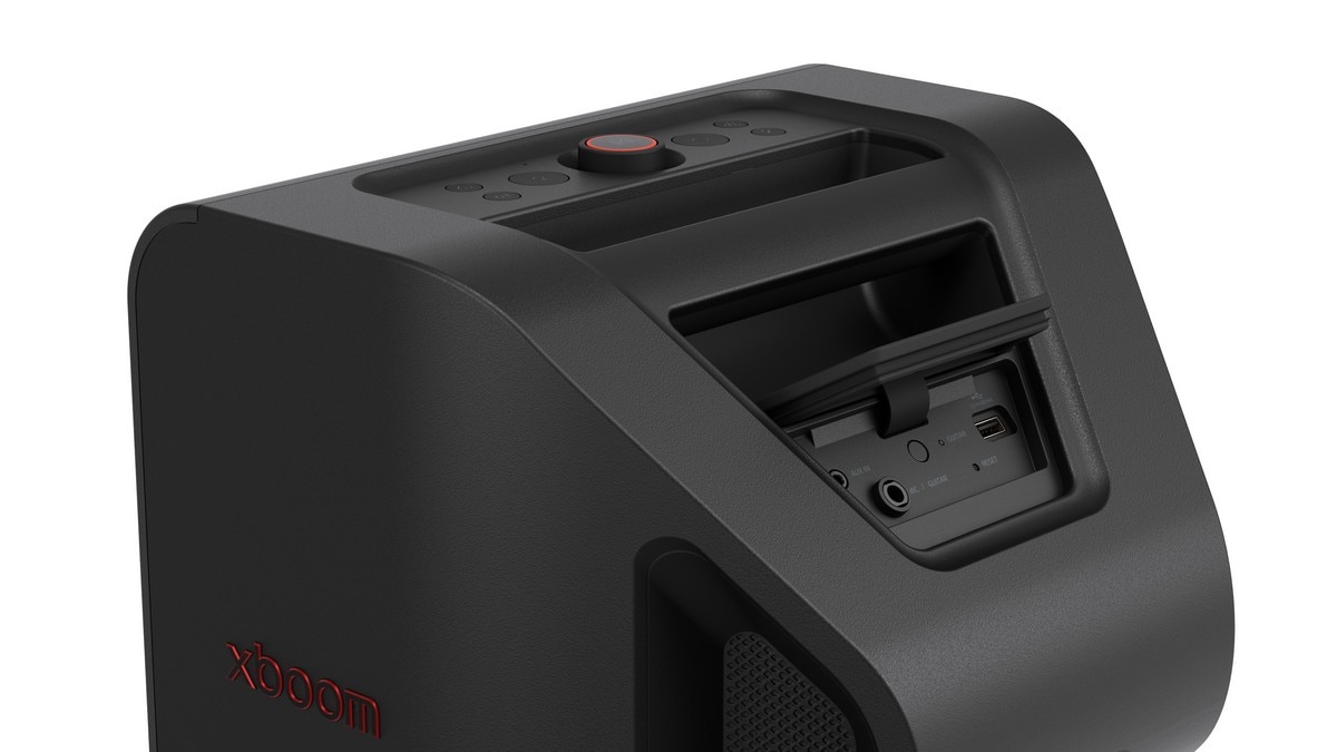 Coluna de Alta Potência LG xboom Stage 301, 120W, Bluetooth 5.3 Miracast, Bateria Substituível até 12h, karaoke, luzes LED Preto-11