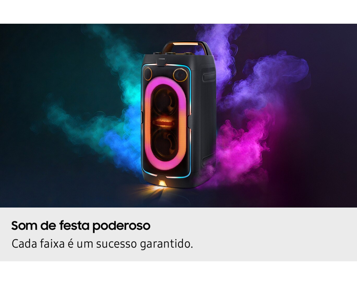 Torre de Som Samsung MX?ST40F/ZF, 2.0 com 4 Colunas, 160 W, Modo Karaoke, Efeitos DJ, Bass Booster, Bluetooth 5.4, Reprodução de Música via USB Preto-Titânio-3